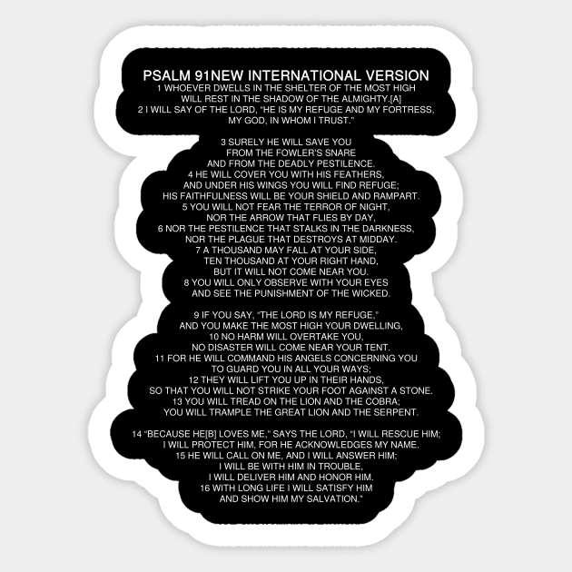 Psalm 91 Bible Verses Text Quotes New International Version Sticker by Holy Bible Verses